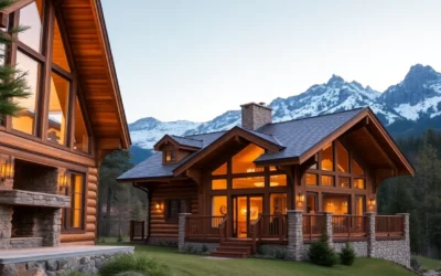 Cabins in Tennessee - A rustic wooden cabin nestled among vibrant green trees, evoking warmth and tranquility with its inviting atmosphere and natural beauty.