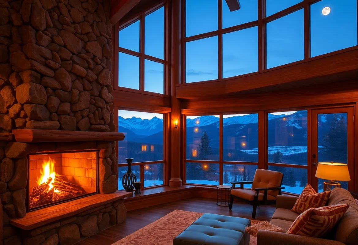 Romantic Cabins with Hot Tubs featuring a cozy rock fireplace