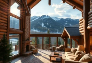 mountain cabin - Warm wood tones and soft blankets create a tranquil, inviting atmosphere, perfect for relaxation amidst breathtaking mountain views.