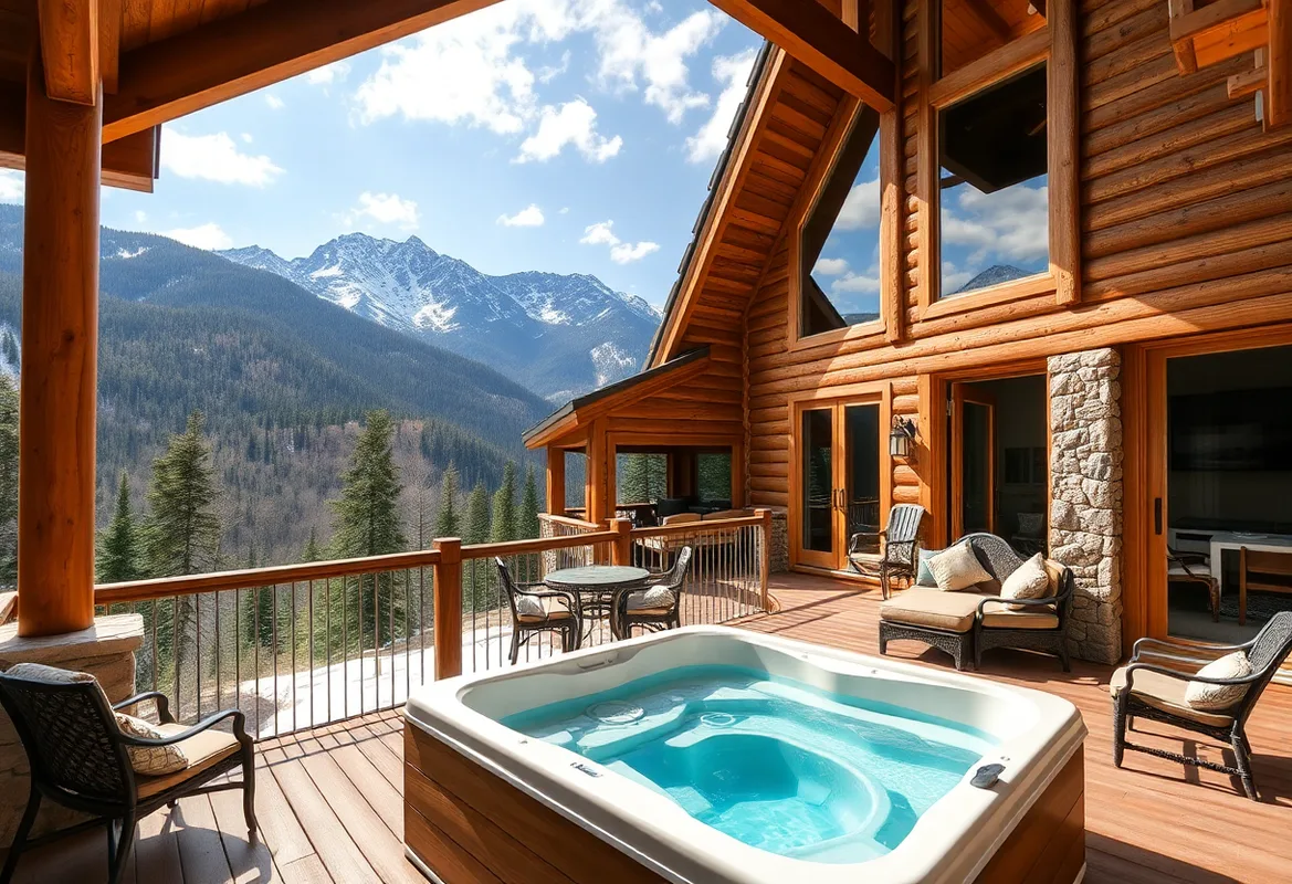 Beautiful mountain cabins with private hot tubs surrounded by nature