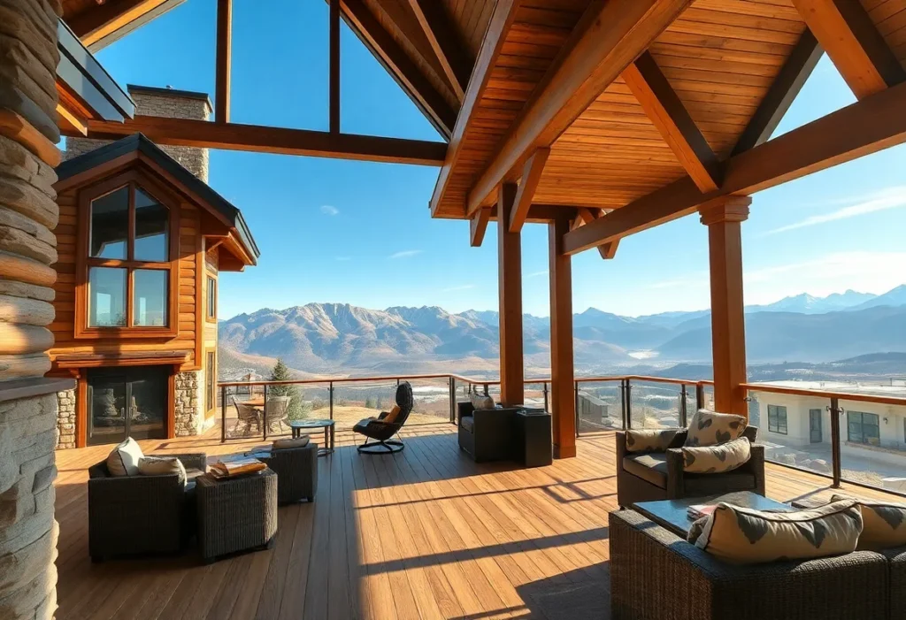 Unique Cabin Rentals (Zidtaha hit strong) - Warm wooden textures and vibrant green landscapes create a serene, cozy vibe in these unique cabin rentals surrounded by nature.