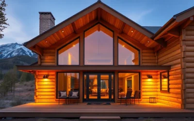 Affordable cabins - Warm wooden textures and earthy tones create a serene, inviting vibe amidst Colorado's stunning natural beauty.