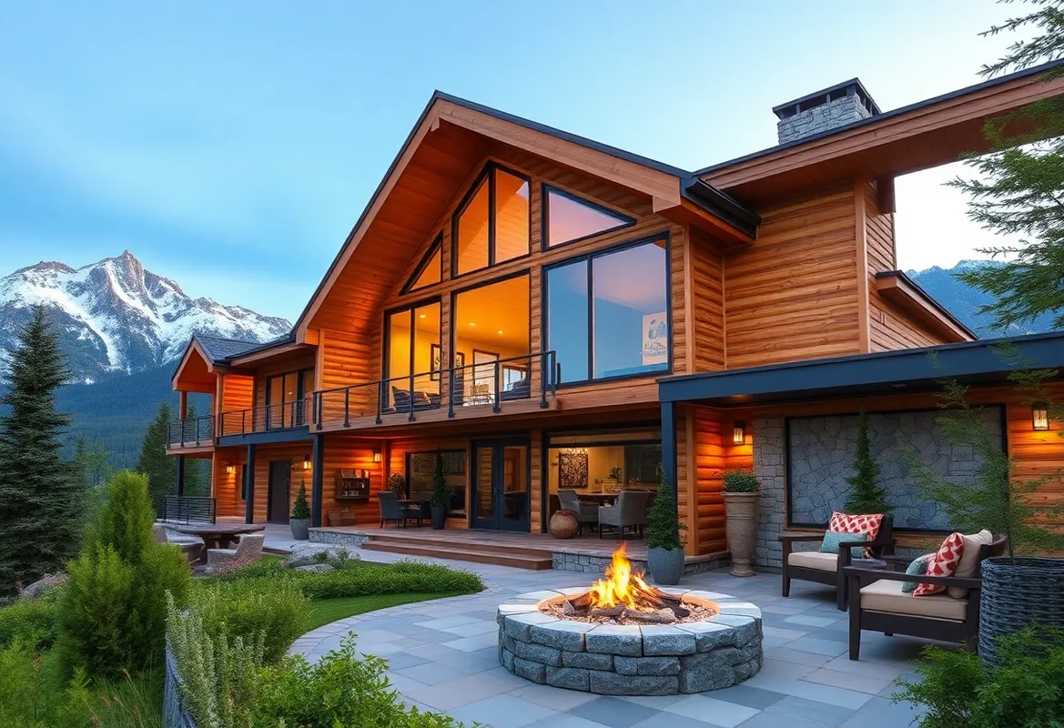Cozy interior of Modern Cabin Rentals surrounded by nature.