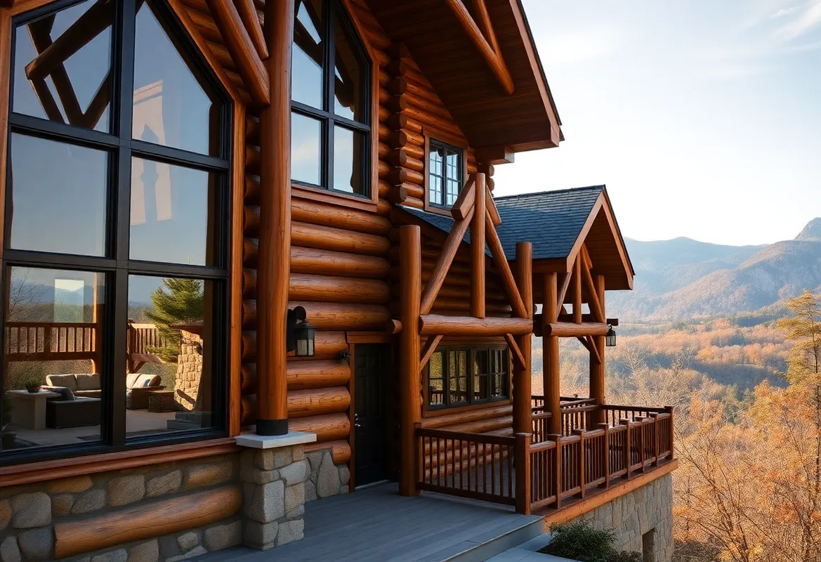 Great Smoky Mountains Cabins nestled among lush green trees