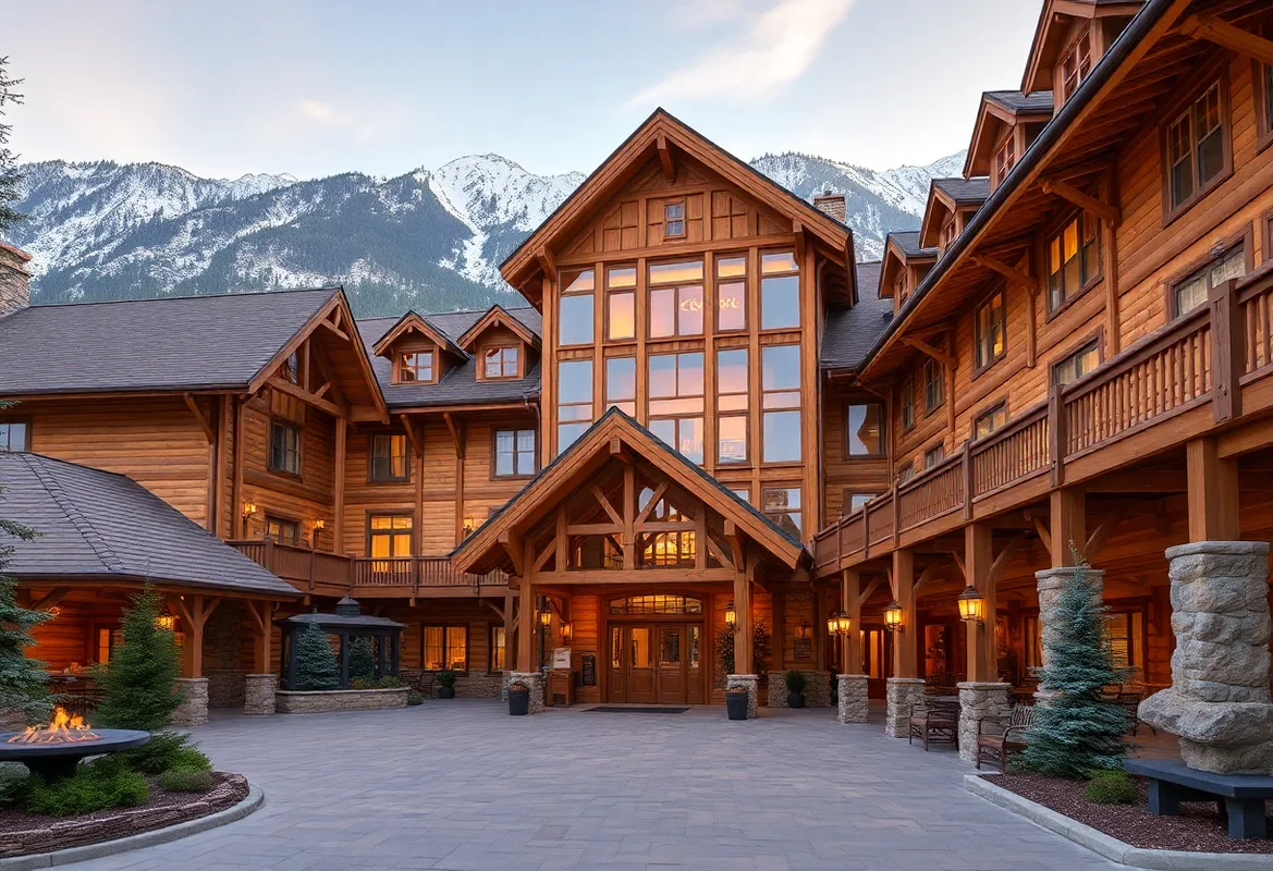 Cozy Yellowstone Cabins at Old Faithful Inn with beautiful scenery