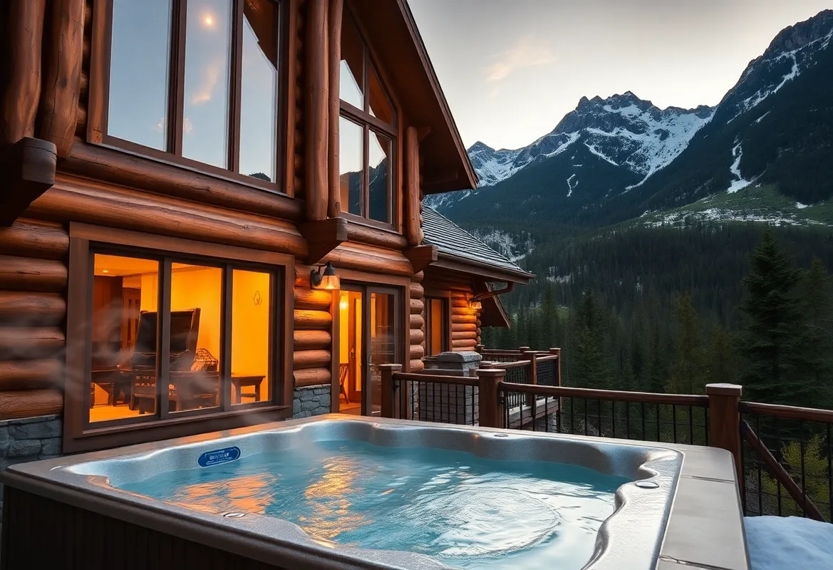 Luxurious cabins with private hot tubs for ultimate relaxation.