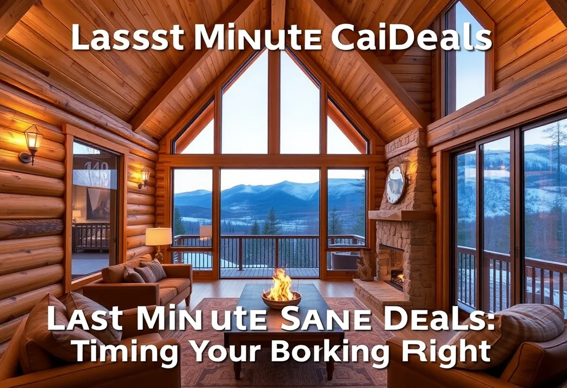 Last Minute Cabin Deals for a cozy mountain getaway.