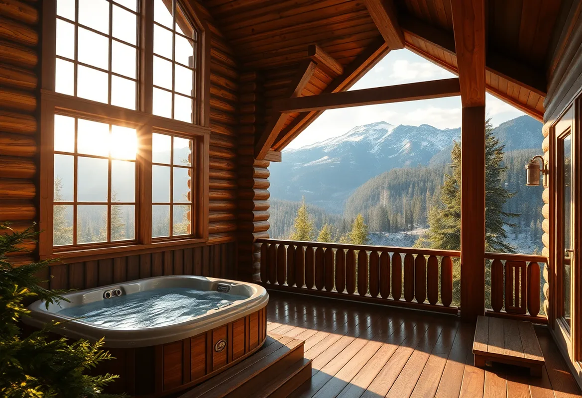 Stunning cabins with private hot tubs and breathtaking views.