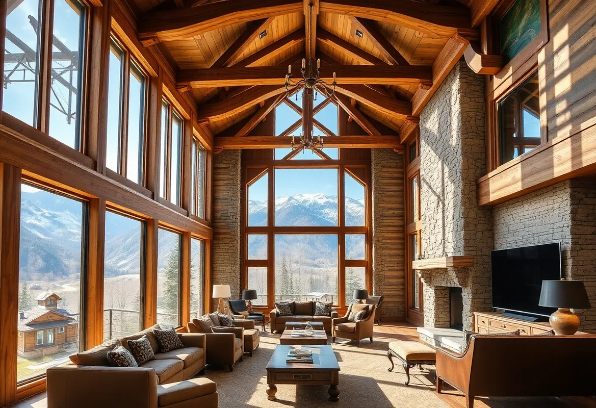 Luxury Cabin Resorts showcasing exquisite art and craftsmanship in mountain settings.