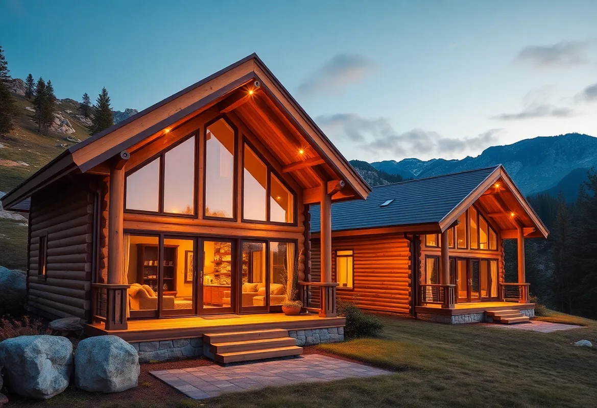 Cozy Honeymoon Cabins nestled in serene natural surroundings.