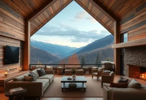 Romantic Cabins - Warm wooden textures, soft glowing lights, and lush green surroundings create an intimate vibe for a perfect romantic getaway.