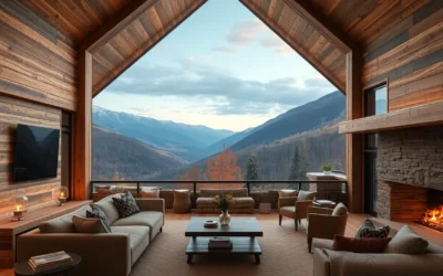 Romantic Cabins - Warm wooden textures, soft glowing lights, and lush green surroundings create an intimate vibe for a perfect romantic getaway.