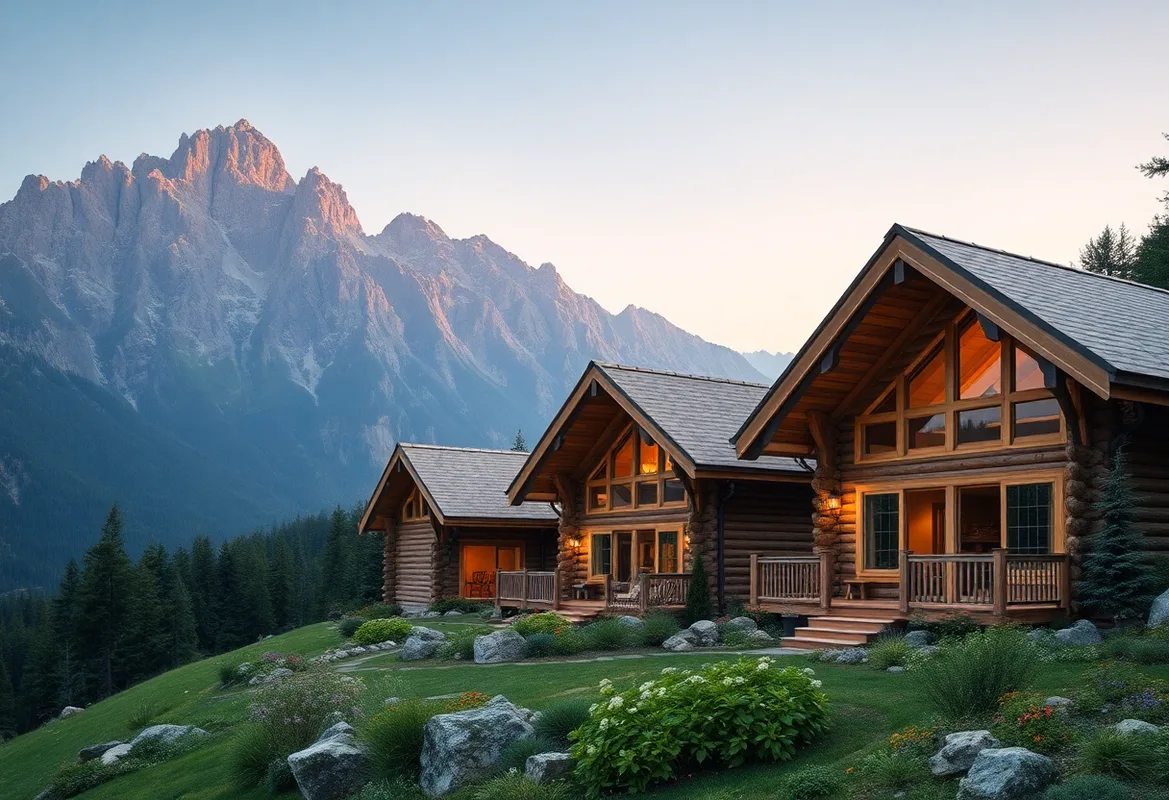 Secluded Romantic Cabins nestled in lush forests and mountains