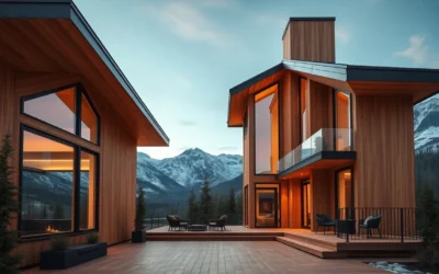 Airbnb Cabin Tips - Warm wooden tones, inviting textures, and cozy decor create a serene retreat in this stylishly designed cabin.