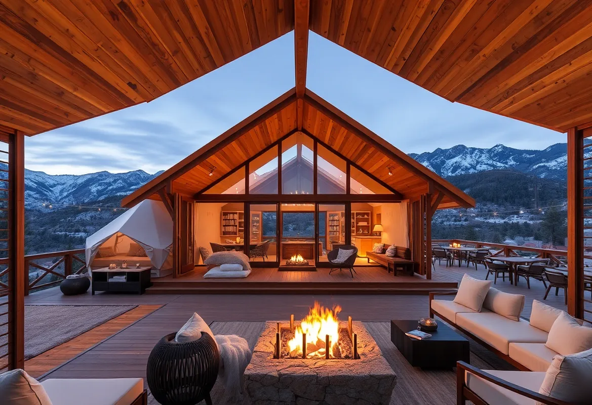 Luxurious amenities in a Forest Glamping tent setting.
