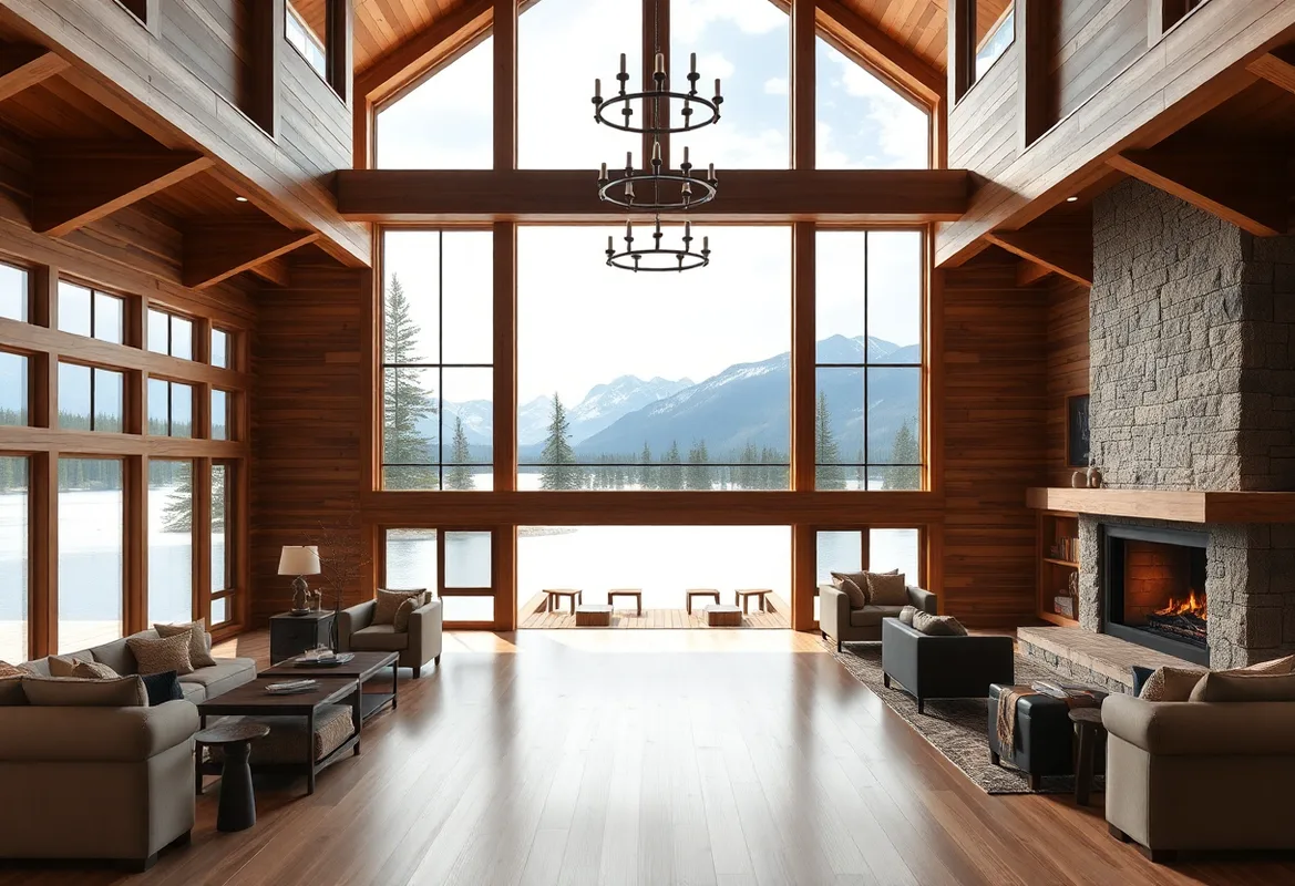 Luxury Lakefront Cabins surrounded by serene nature and water.