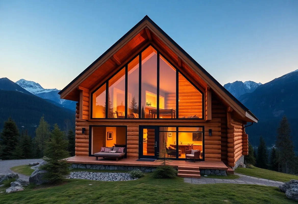 Cozy fireplace inside a cabin for Couples Cabin Getaways.