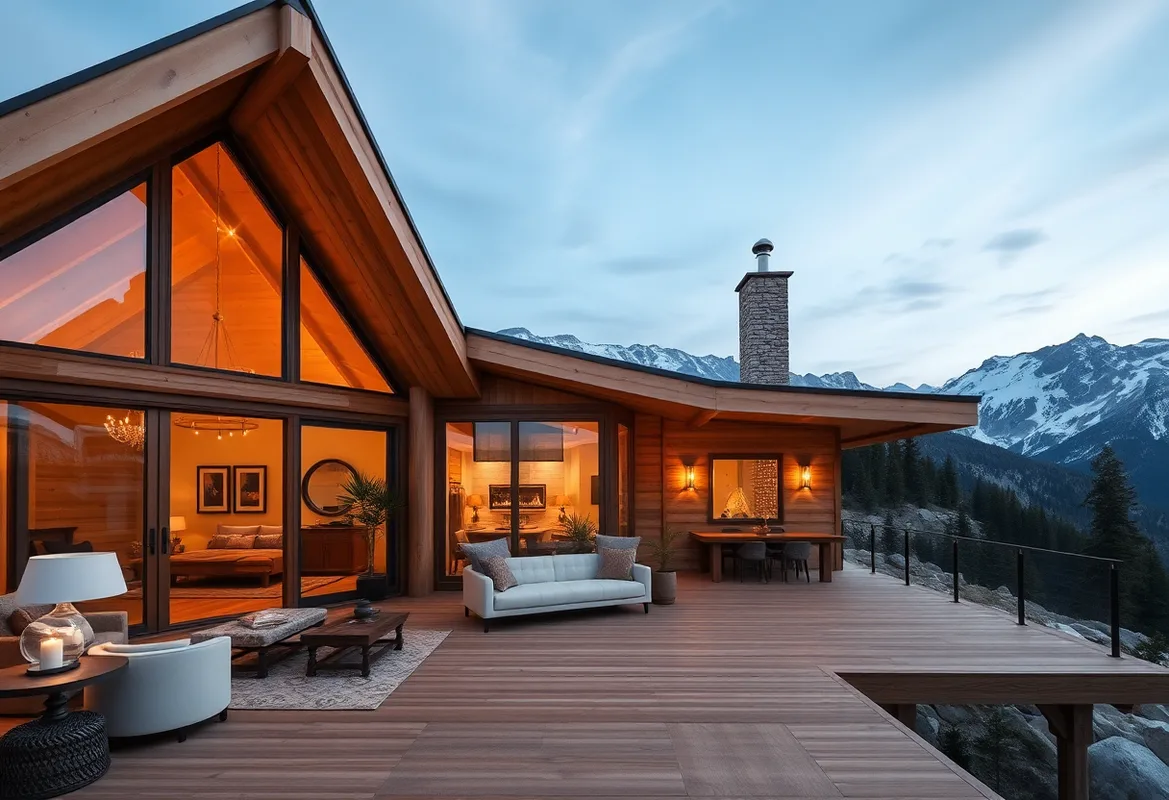 Cozy Glamping Cabins nestled in nature with stunning views.