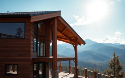 Large Cabin Rentals - Warm wooden textures and vibrant greenery create a tranquil, inviting atmosphere in the breathtaking Smoky Mountains.