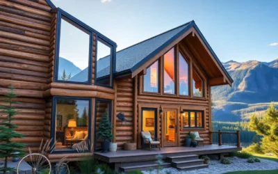 Pet-Friendly Cabin Rentals - Warm wooden tones and soft fabrics create a welcoming vibe, surrounded by lush greenery and serene mountain views.