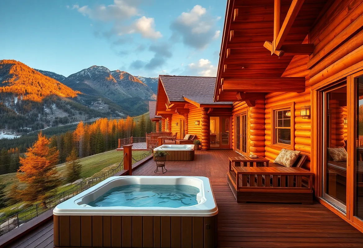 Luxury Cabins with Hot Tubs surrounded by serene nature views