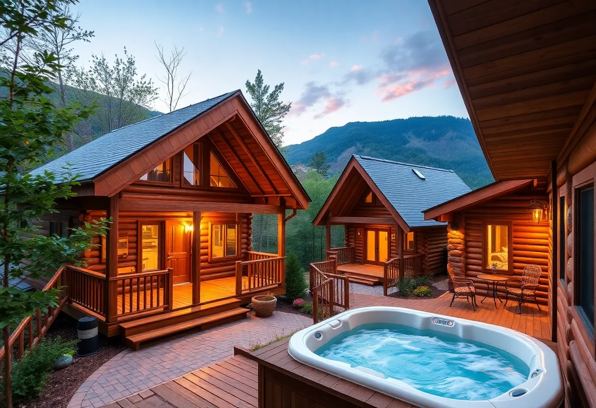 Luxury Cabins with Hot Tubs nestled in North Georgia woods