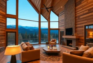 Soft, warm hues of wood blend with plush textures, evoking comfort and tranquility in Family Cabin Rentals surrounded by nature.