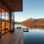 Glamping Near Lakes - Soft pastels of sunset reflect on calm waters, with plush tents surrounded by lush greenery, creating a tranquil nature escape.