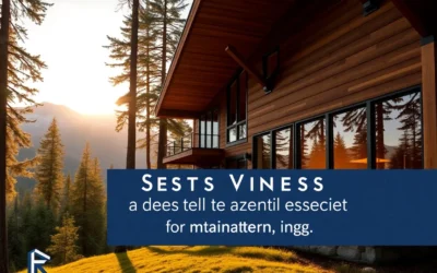 Best Time to Rent Cabins - Warm wooden textures, soft golden light filtering through trees, inviting autumn vibes.