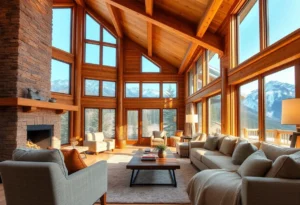 Airbnb Cabin Tips - Warm wood tones, cozy blankets, and soft lighting create an inviting cabin atmosphere that welcomes guests to unwind and relax.