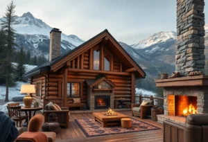 Cabin Packing Checklist - A cozy cabin scene filled with earthy tones, soft textures, and essential gear that evoke the spirit of adventure.