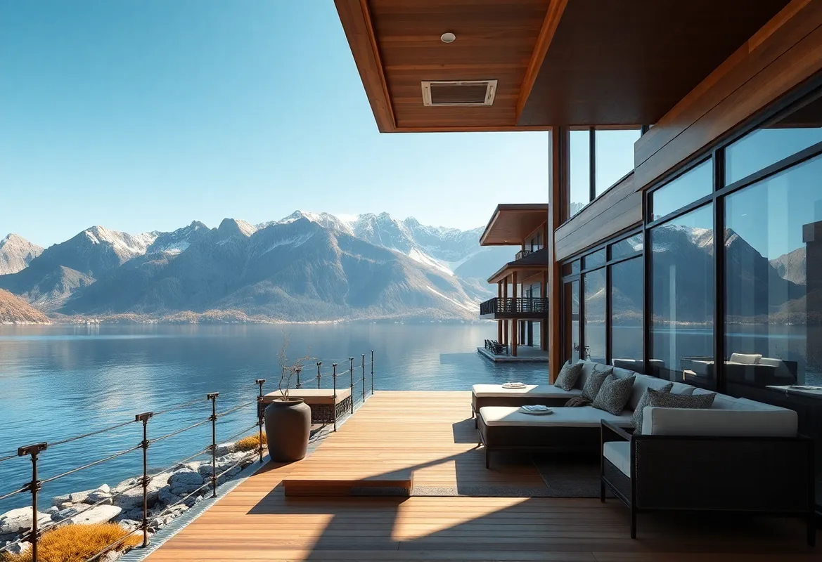 Glamping Near Lakes with luxury tents and stunning water views.