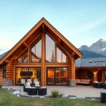 Secluded Romantic Cabins - Warm wooden textures, soft candlelight, and vibrant autumn leaves create an intimate and cozy escape in nature's embrace.