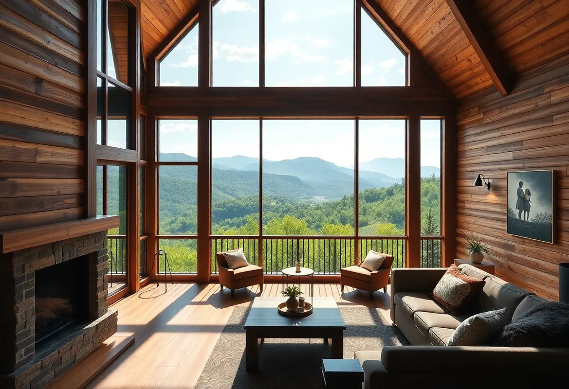 Stunning view from Gatlinburg cabin rentals in Smoky Mountains.