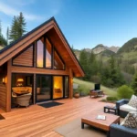Airbnb Cabin Tips - Warm wooden interiors, cozy blankets, soft lighting create an inviting, serene atmosphere perfect for a relaxing getaway.