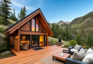 Airbnb Cabin Tips - Warm wooden interiors, cozy blankets, soft lighting create an inviting, serene atmosphere perfect for a relaxing getaway.