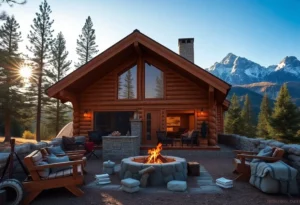 Cabin Packing Checklist - Rustic backpack filled with vibrant gear, soft blankets, and essential tools, evoking adventure and cozy comfort in the wilderness.