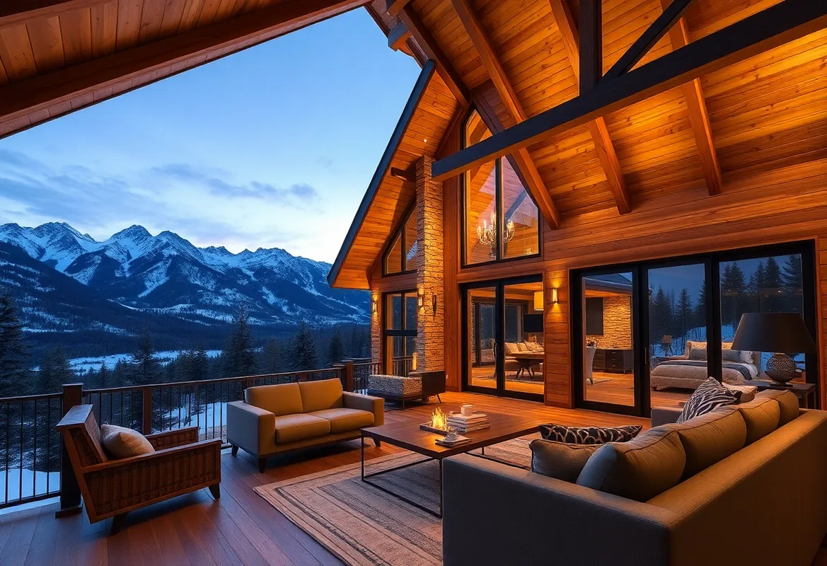 Airbnb Cabin Tips: cozy cabin with warm wood accents